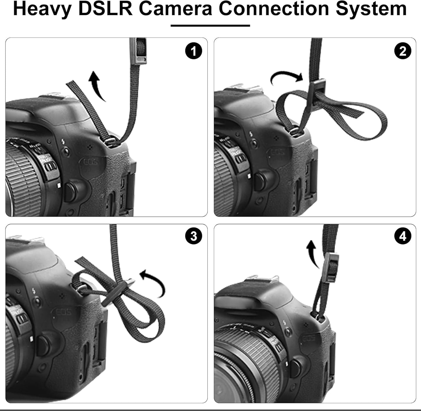 1.5" FIEIL Neck Strap Silicone Camera Straps - Padded Camera Strap, Wide Adjustable Nylon Shoulder Strap - Compatible