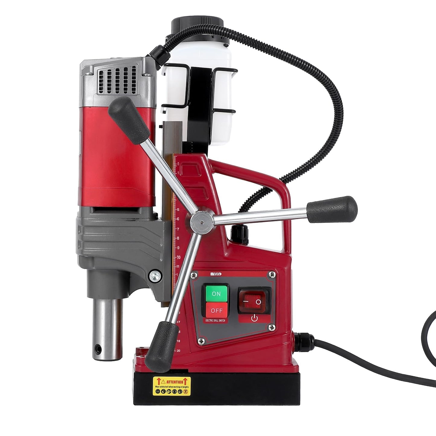 Portable Magnetic Drill Press, 1.57" Boring Diameter, 1450W Motor, 10-Speed, 820RPM, 13000N Magnetic Force, Precision Mag Drill for Steel & Metal, Twist Drill Adapter