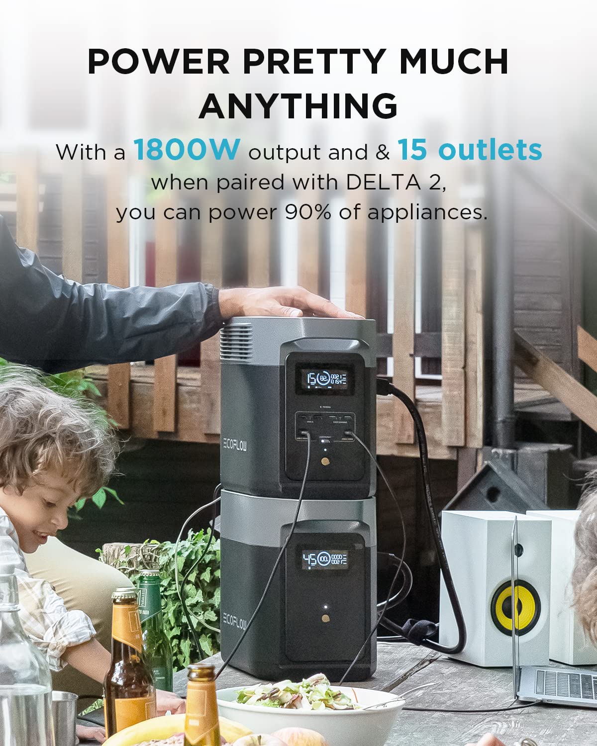 EF ECOFLOW DELTA 2 Smart Extra Battery, 1024Wh LiFePO4 Expansion Battery for Power Station DELTA2