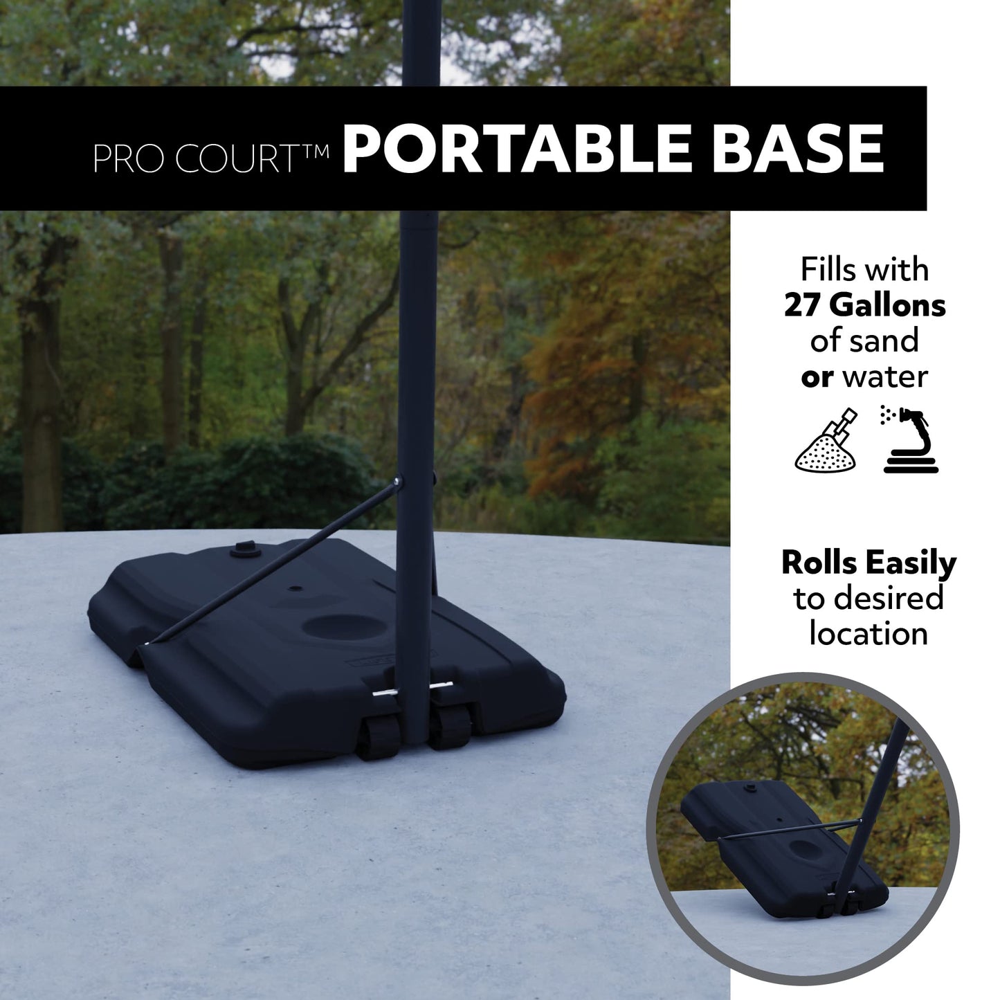 Lifetime Portable Outdoor Basketball Hoop, 44 Inch Backboard, 7.5-10 Ft Telescoping Adjustable Height System