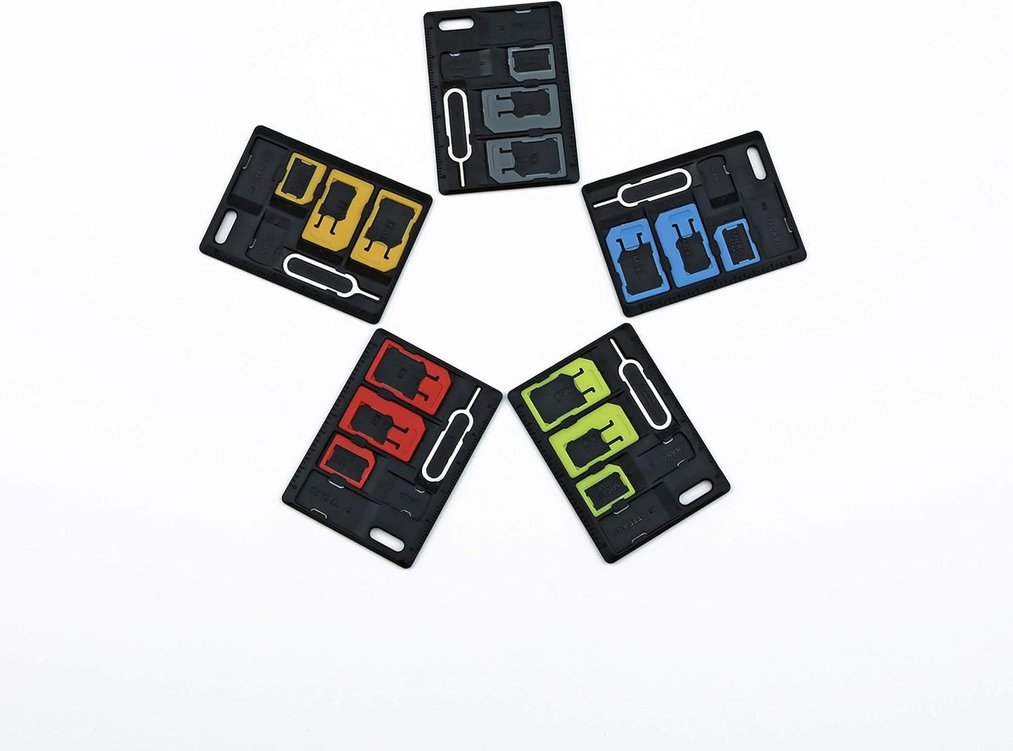 CARD DEVIL 2 Packs Set SIM Adapter Kit With Tray Eject Pin, Card Holder, Micro SD and Nano Storage Tool for Standard