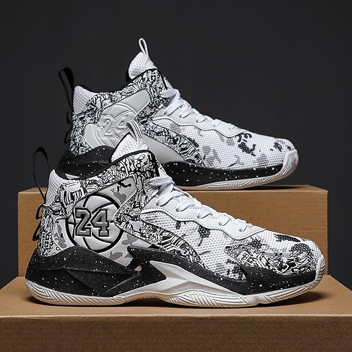 Boys Basketball Shoes Breathable Indoor Athletic Shoes Youth Outdoor Fashion Sneakers Comfortable Basketball Shoes for Girls