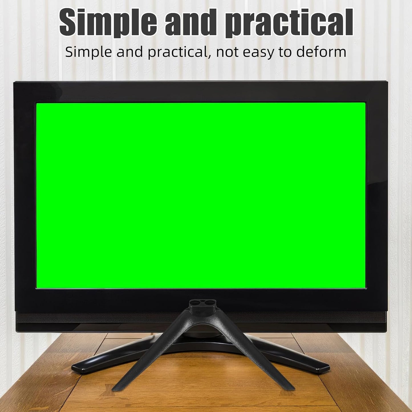 VOSAREA Television Pedestal Feet and Tabletop Tv Base, No-Drill Plastic Dual-Hole Mounting Stand for Flat Screen Tvs