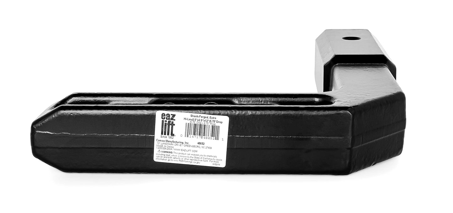 EAZ Lift Camco 2.5-inch Shank | Modify The Vertical Height of Your Ball Mount | Standard Ball Mount Adaptable | 15,000 lb. Rating (48652),Black
