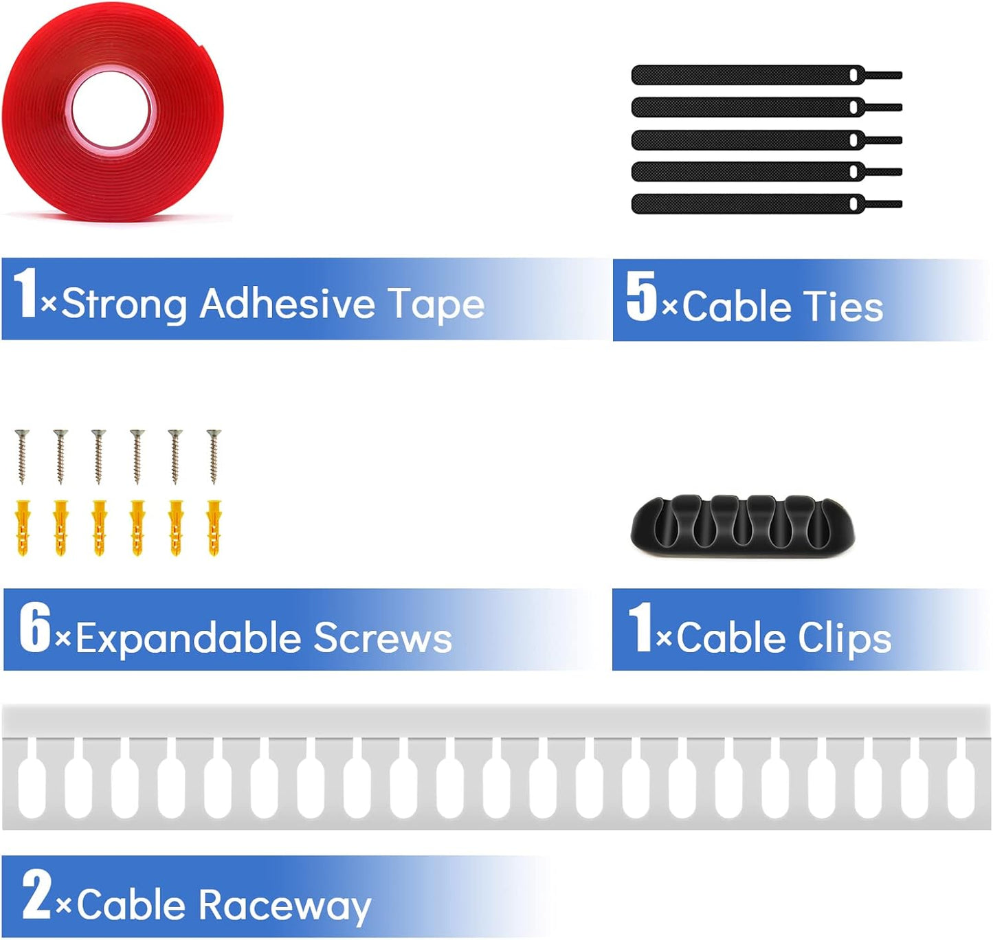 Aocii 31.4" (2 15.7) 2 Pack Cable Duct Management Raceway Kit, x Server Rack Management, Hide Network HDMI VGA Cables