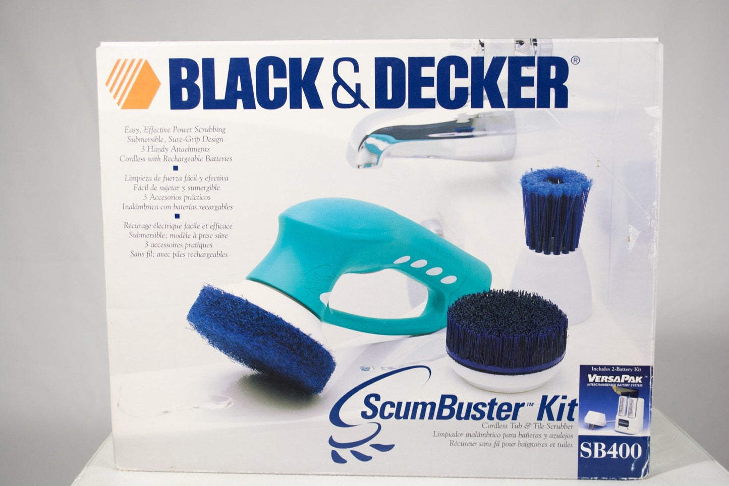 Black & Decker, ScumBuster Cordless Wet Scrubber, Model SB400