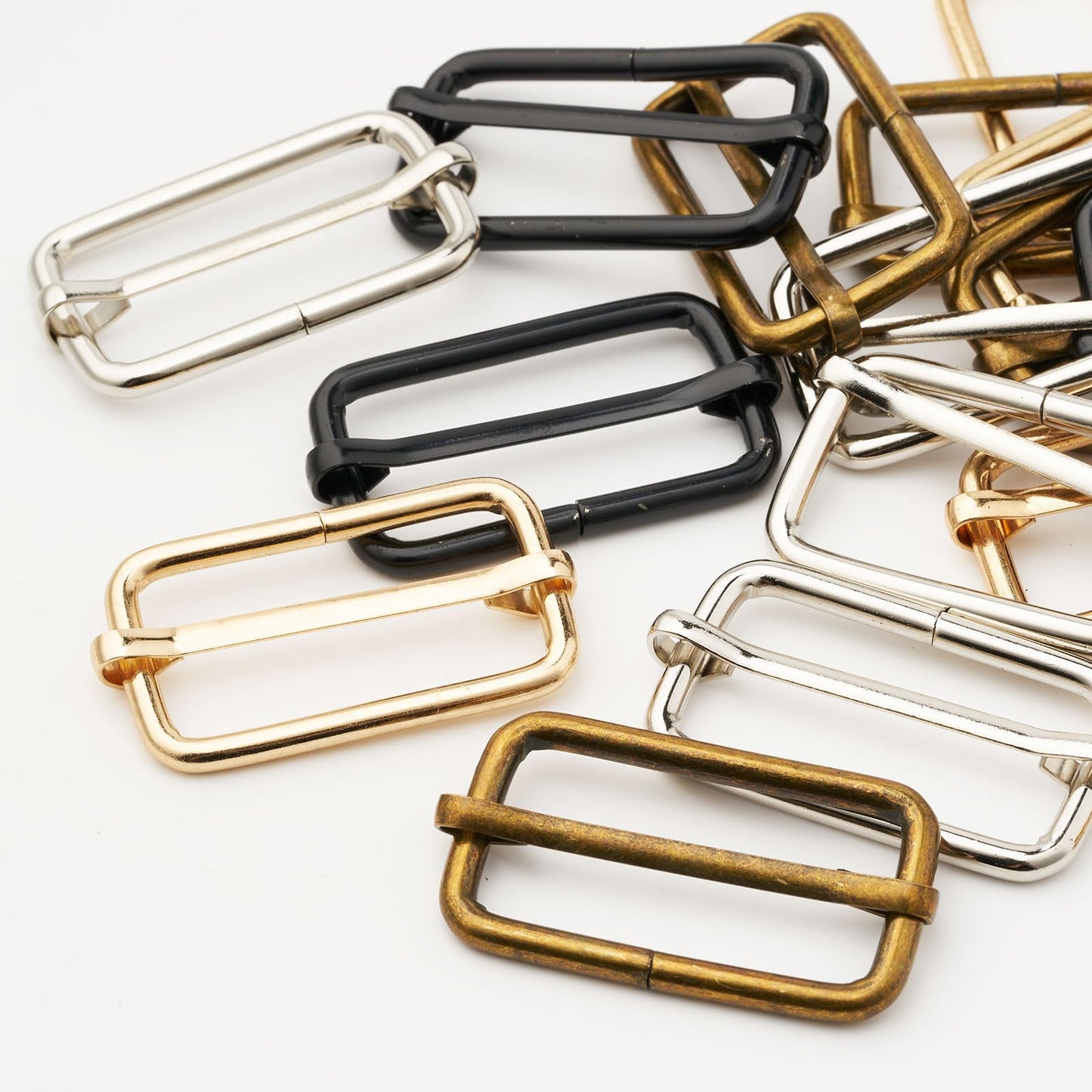 20 Pack 1-1/2 Inch Metal Buckles Adjustable Slide for Purse Bag Hardware Making Supplies Backpack replacement Keeper Belt Bulk Bags DIY Accessories Hardware Pin Strap Buckle,1-1/2" Silver 20pack