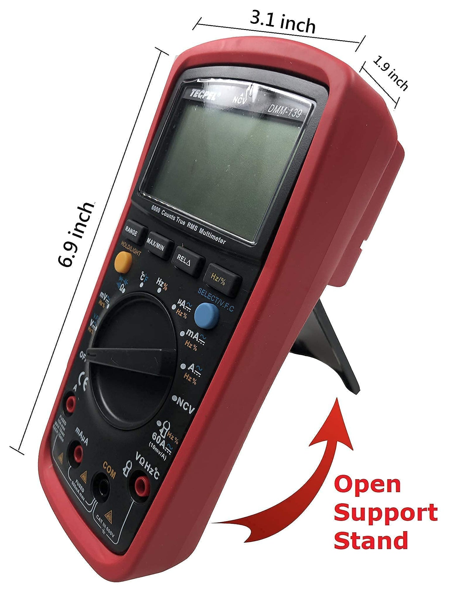TECPEL DMM-139 Digital Multimeter + CA-60 Current Clamp Transmitter 60A