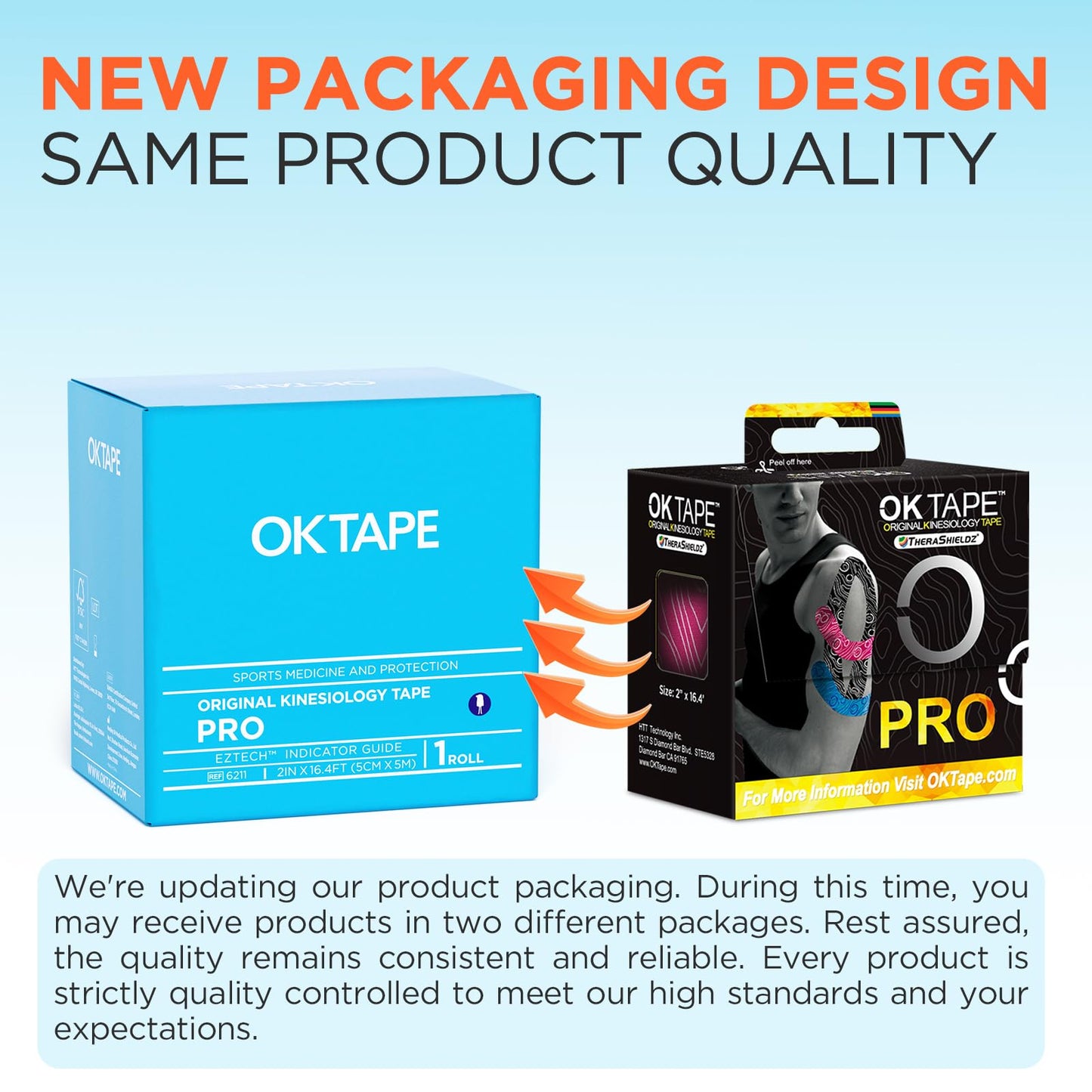 OK TAPE PRO Kinesiology Tape, 2inch x Long Roll 16ft Free Cut Tape, Elastic Athletic Tape Therapeutic Latex Free, Black+White
