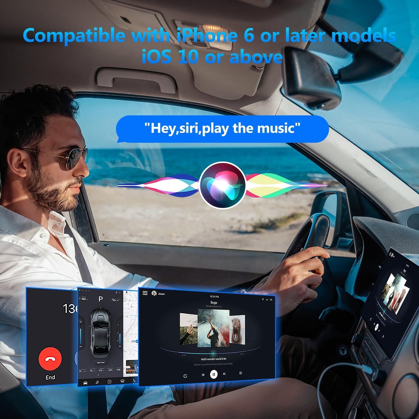 ySky Seamless 2017 10+(Plug Wireless Carplay Adapter, Multi-User Connection for Converts Wired to Wireless carplay