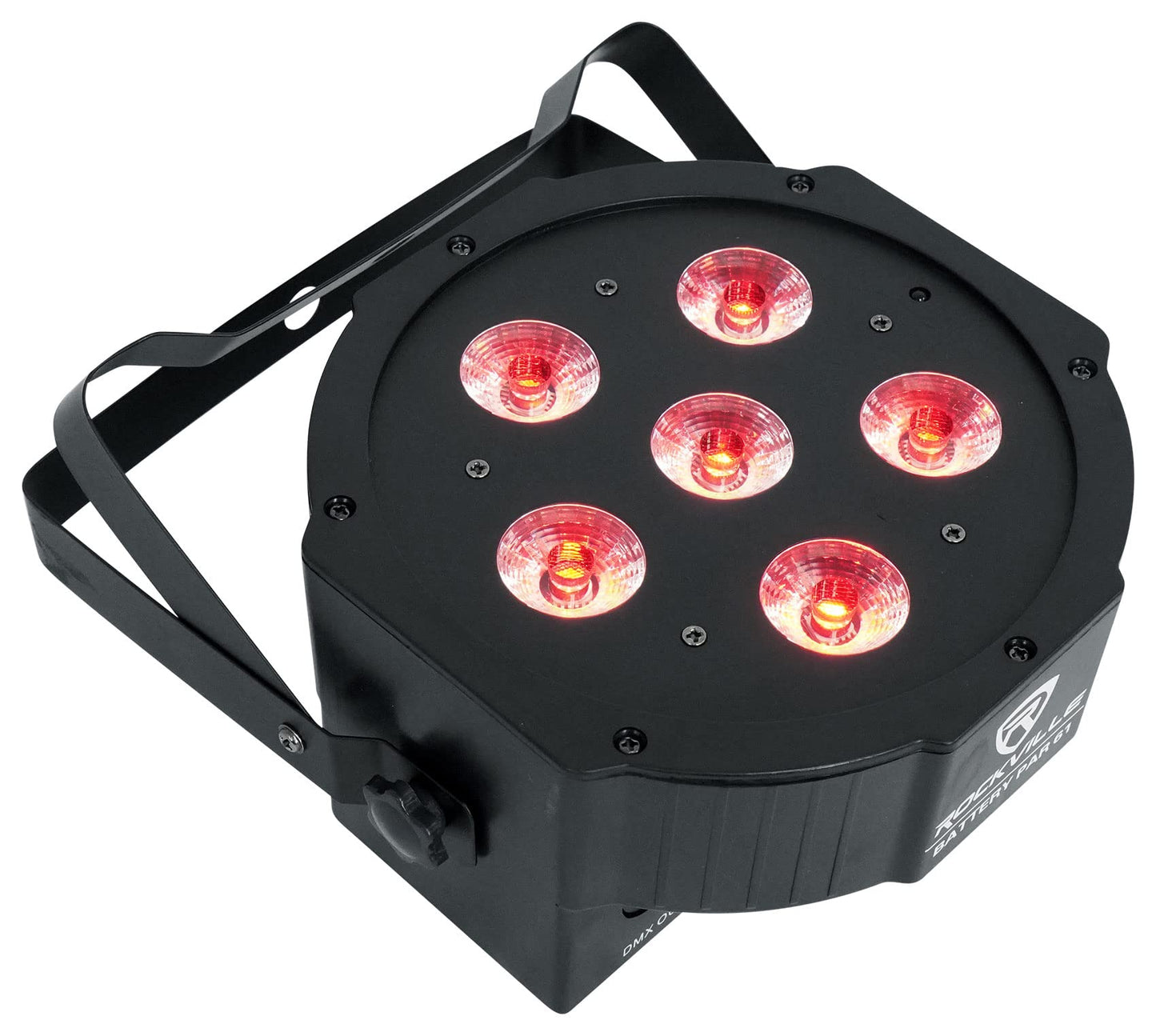 Rockville Battery Par Pack 61 8 RGBWA+UV Battery-Powered Par Lights with Charging Flight Case, DMX & IR Remote, 15-Hour Battery, Master/Slave Mode, Strobe & Sound Activation, Perfect for Events & DJ