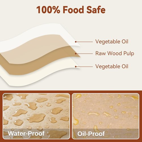 200 Pcs Skiennix Parchment Paper Sheets - 12 x 16 Inch Non-Stick Baking & Cooking Sheets | Unbleached for Half Sheet Pans