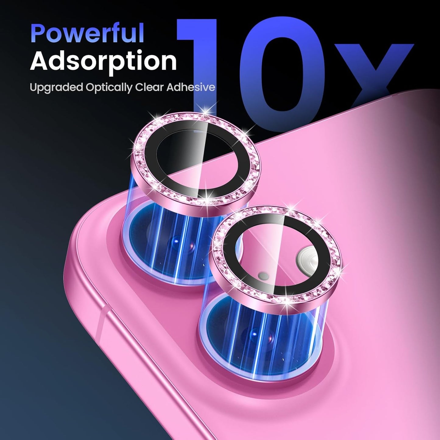 16 16 9H 16 6.1inch/16 6.7inch Tensea for iPhone / iPhone Plus Camera Lens Protector, Tempered Glass Camera Cover