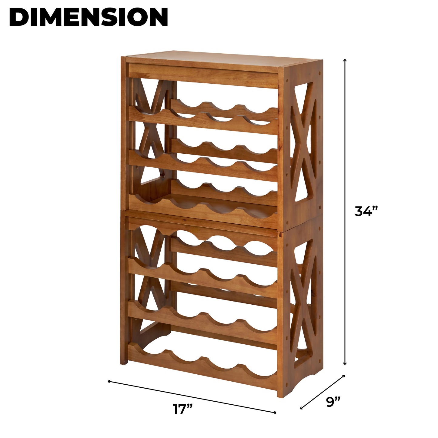 Wine Rack, Wine Racks Free Standing Floor, Wine Racks Countertop Display Rack with Table Top, Wine Glass Holder for 8 -12 Wine Glasses, Wine Bottle Holder for Kitchen Dining Room Bar (28 bottles)
