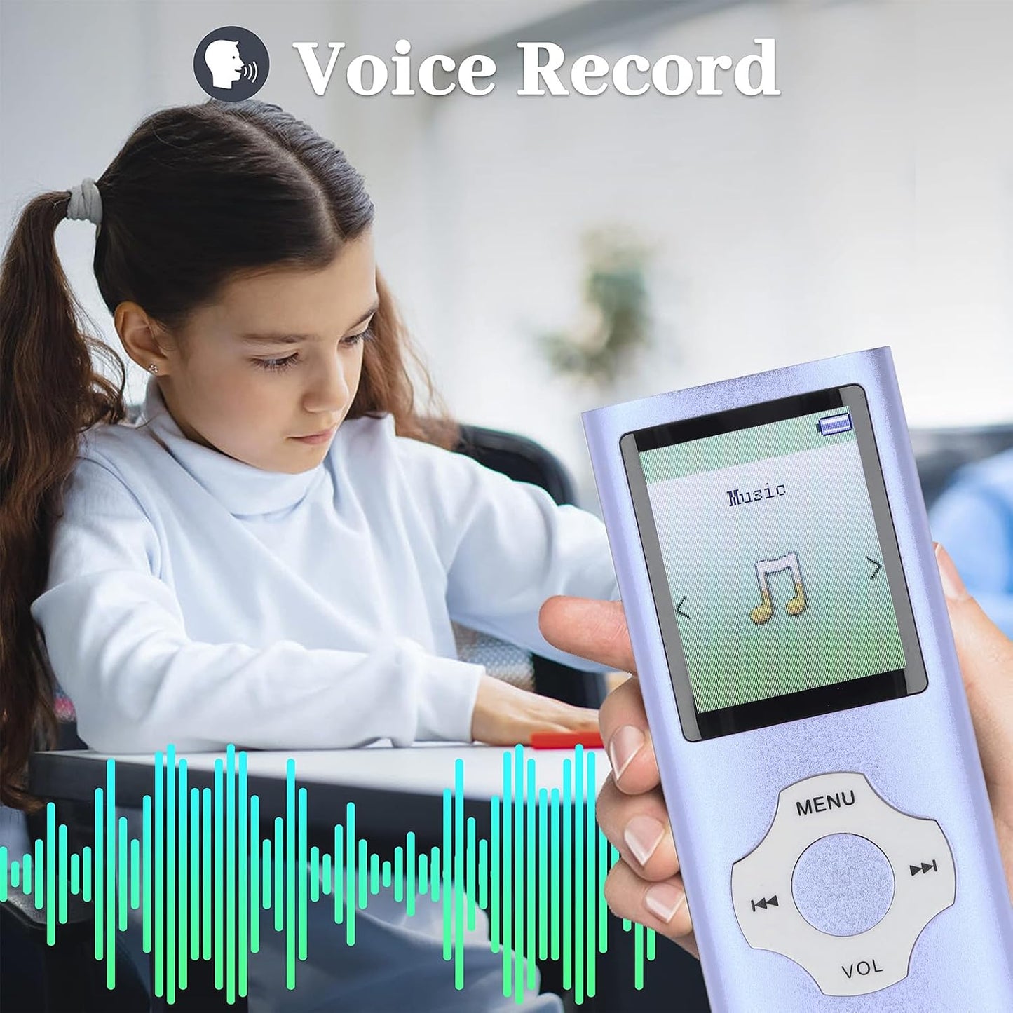 Zunate 128GB MP3 MP4 MP3, 1.8in Player with Bluetooth and WiFi, Portable Lossless Sound HiFi Sound Color Screen