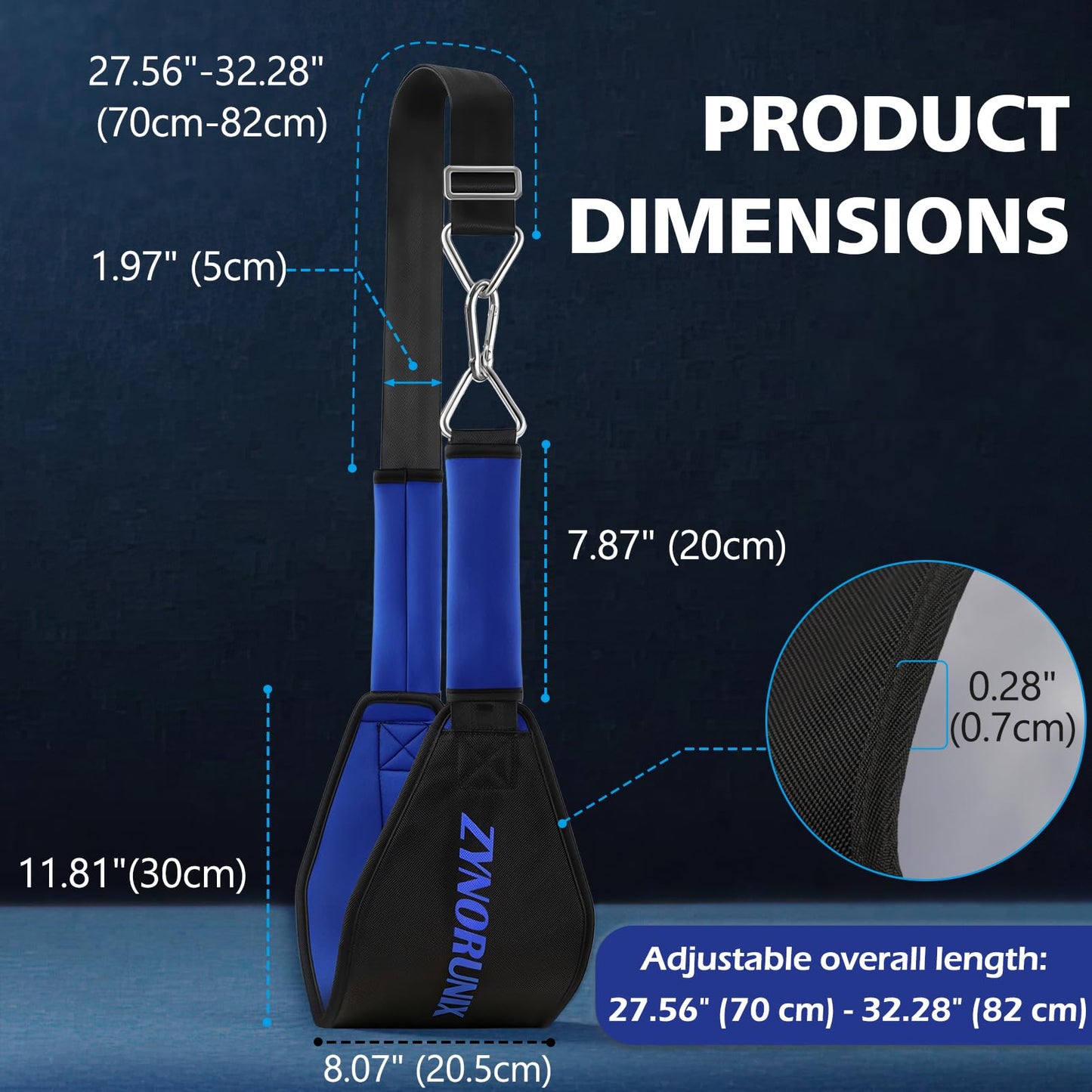 Adjustable Hanging Ab Straps for Pull Up Bar, Core & Abdominal Workout Equipment for Strength Training and Leg Raises，Gym Ab Slings Straps Padded Arm Support with D-Ring Strap, Men Women