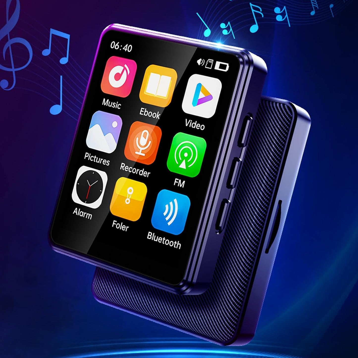 Lovskoo Mp4 Mp3 HD Touchs Screen Player, Player for Sports, Travelling Portable Music Player with E-Book Reading HD