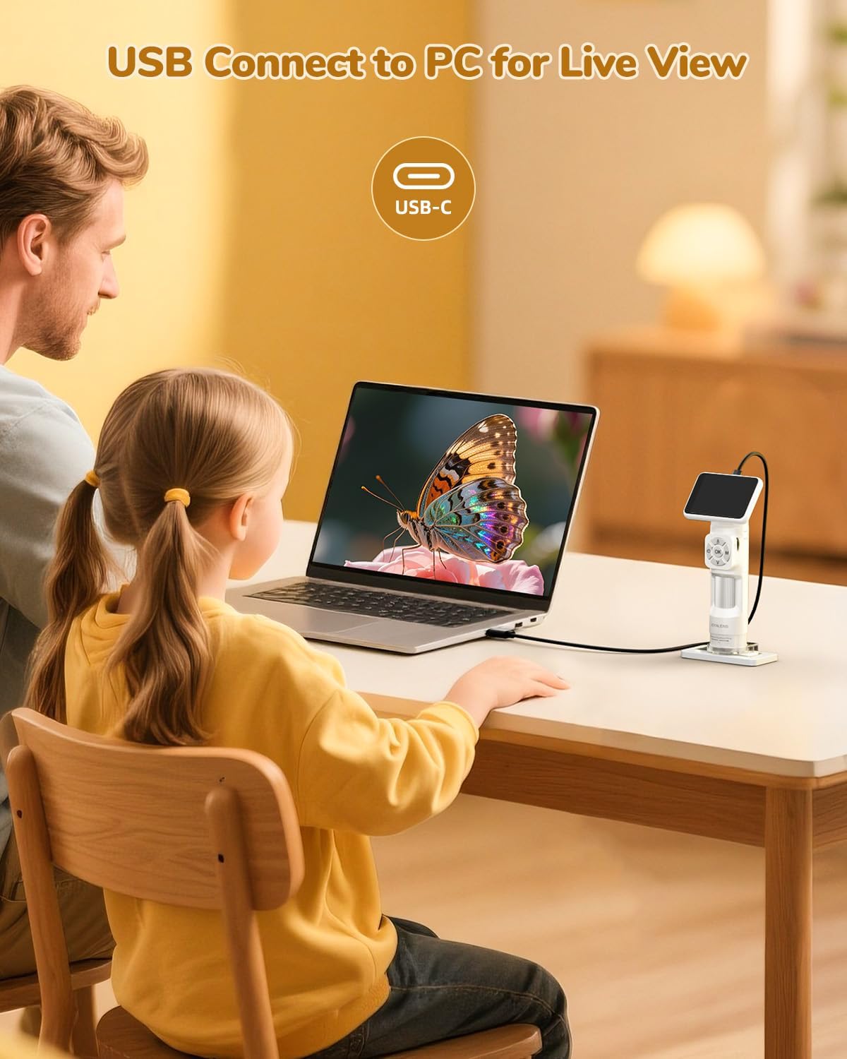 JOYALENS JL113 2.8" 1080P 8 32GB Microscope for Kids Adults with IPS Screen, Handheld Digital Microscope Camera