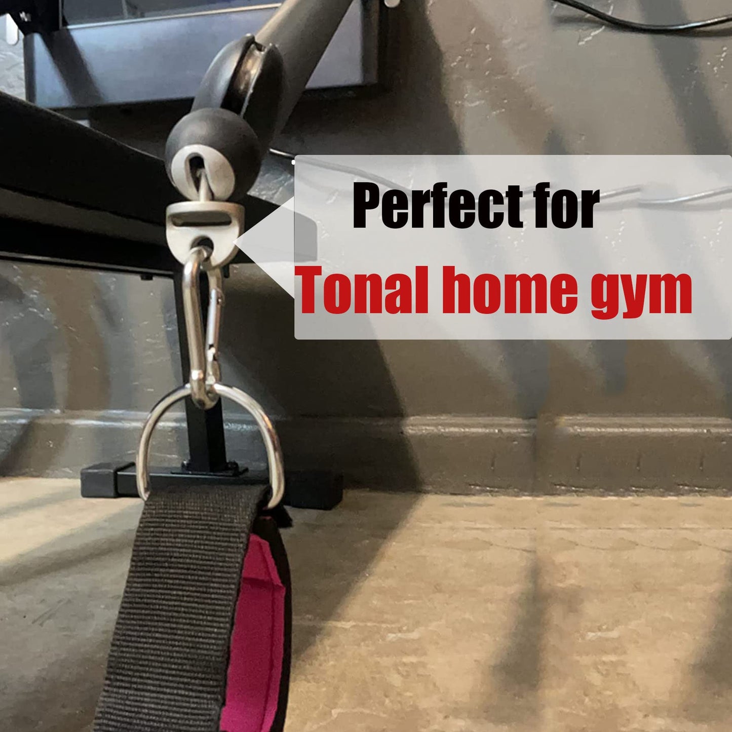 JILINWEI 1Pair Tonal T Lock Adapter with Snap Hooks, Stainless Steel Accessories for Tonal Gym Machine