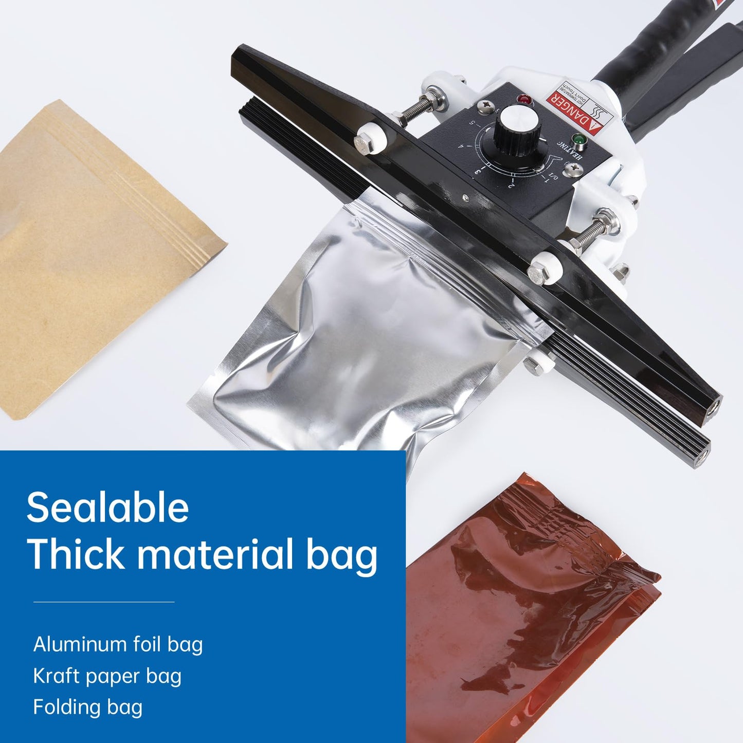 R-PACK Portable Handheld Heat Sealer Machine, FKR-300 12-Inch | For Foil, Kraft, and Mylar Packaging