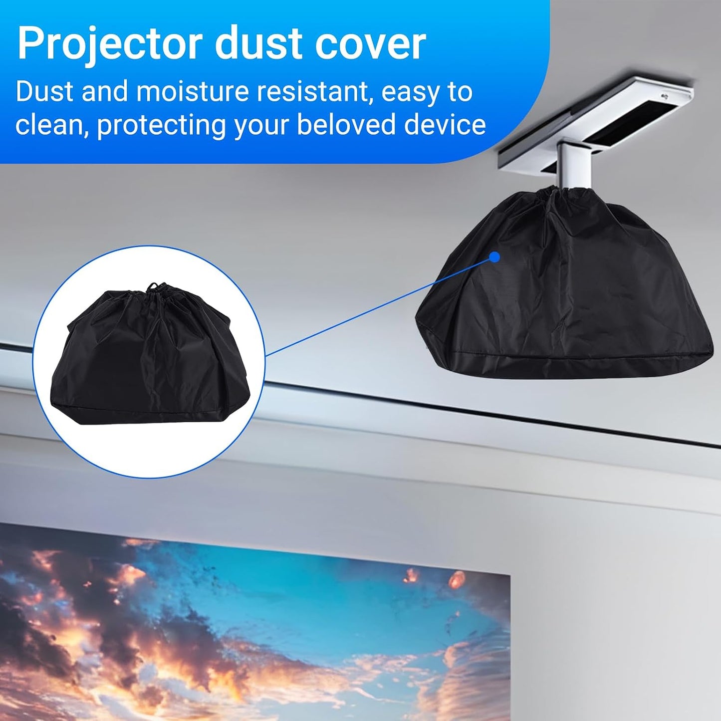 Anicuta (13.7x13.7x8.6in) Projector Cover, Mini Projector Cover Is Made Of Uv-Resistant Oxford Cloth, Projector Dust