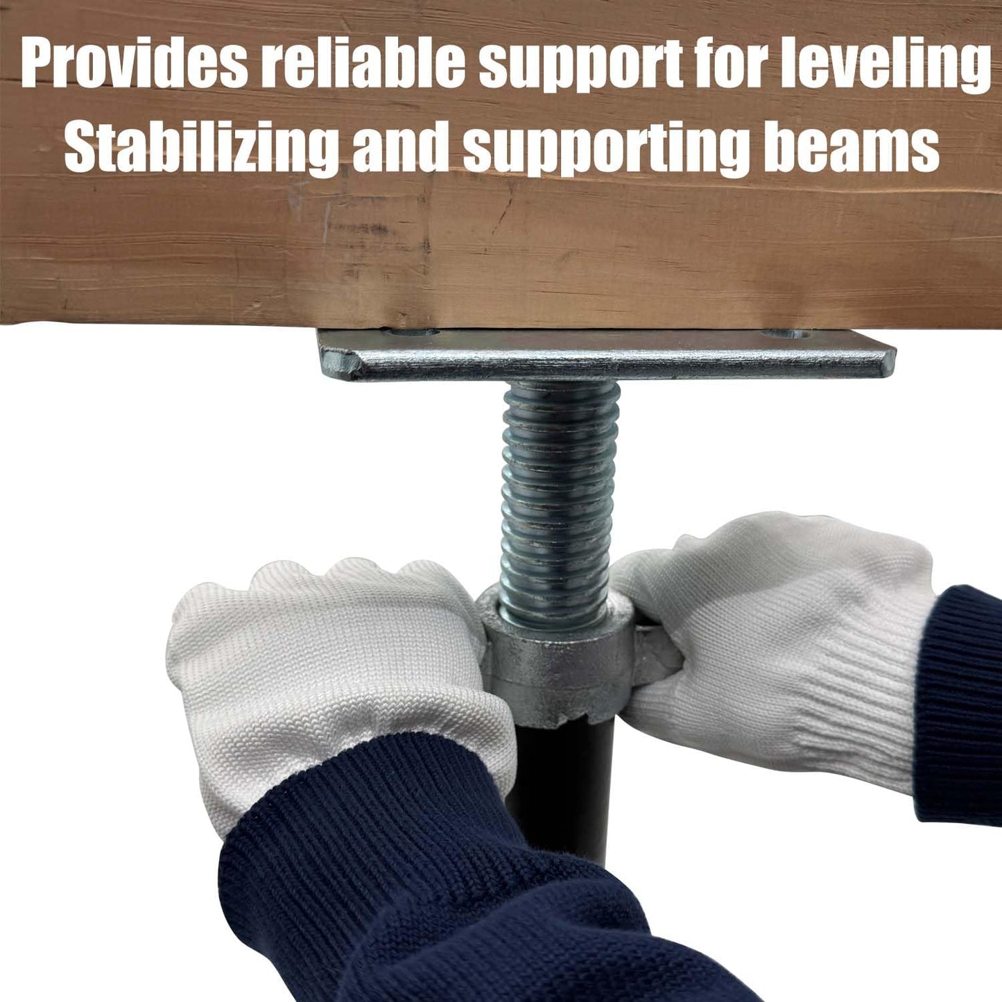 YEUQWJ Adjustable House Floor Jack Support, Basement Floor Jack for Temporary Support, Height Range 9.5''-15.5'' for Stabilizing and Supporting Beams, Load Capacity 10000 LB