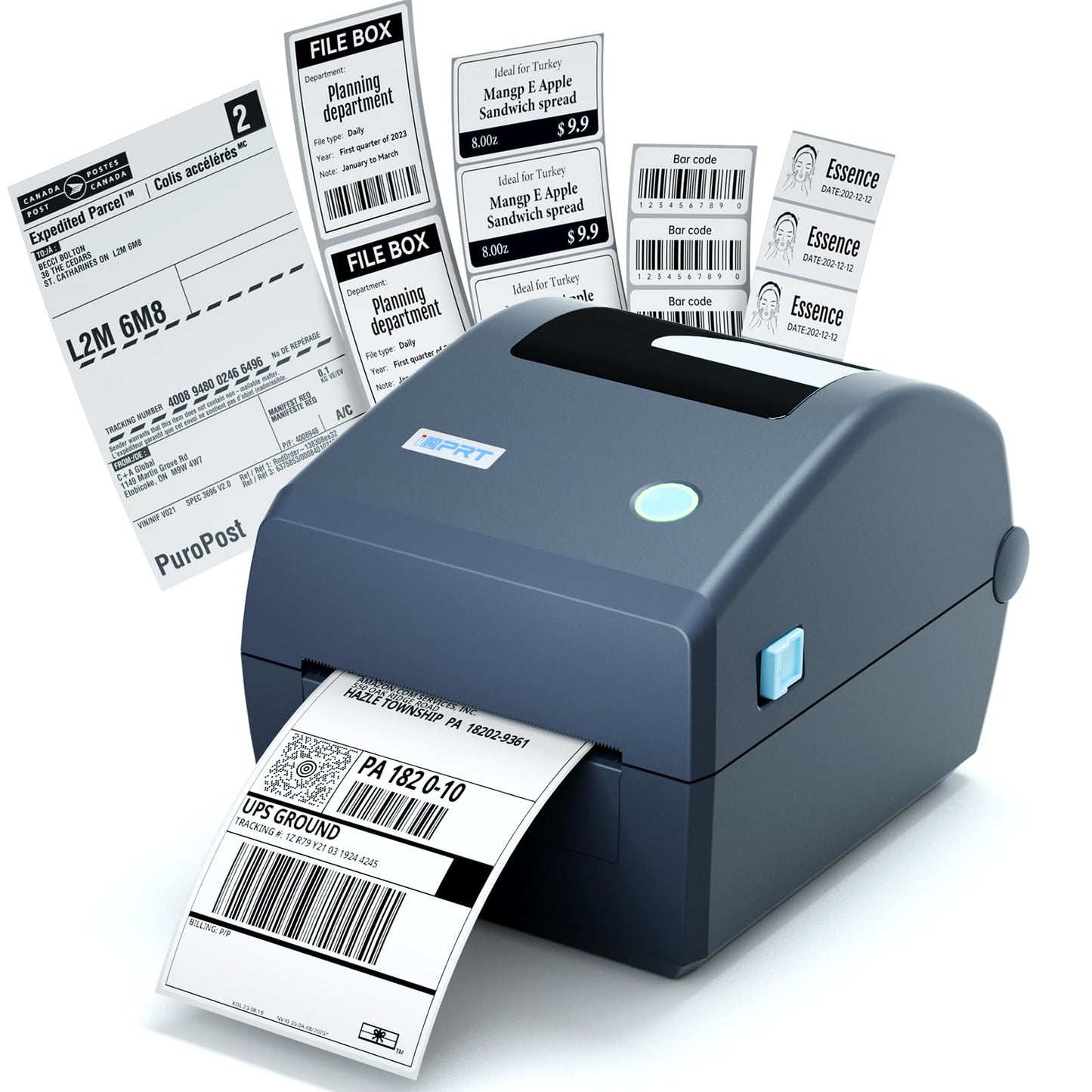 iDPRT Industrial High-Speed Thermal Printer - 6IPS, 203 DPI, for Large Warehouses & Logistics, USB/Ethernet, Supports 4.25" Wide Labels, Perfect for Barcode Shipping & Receipts