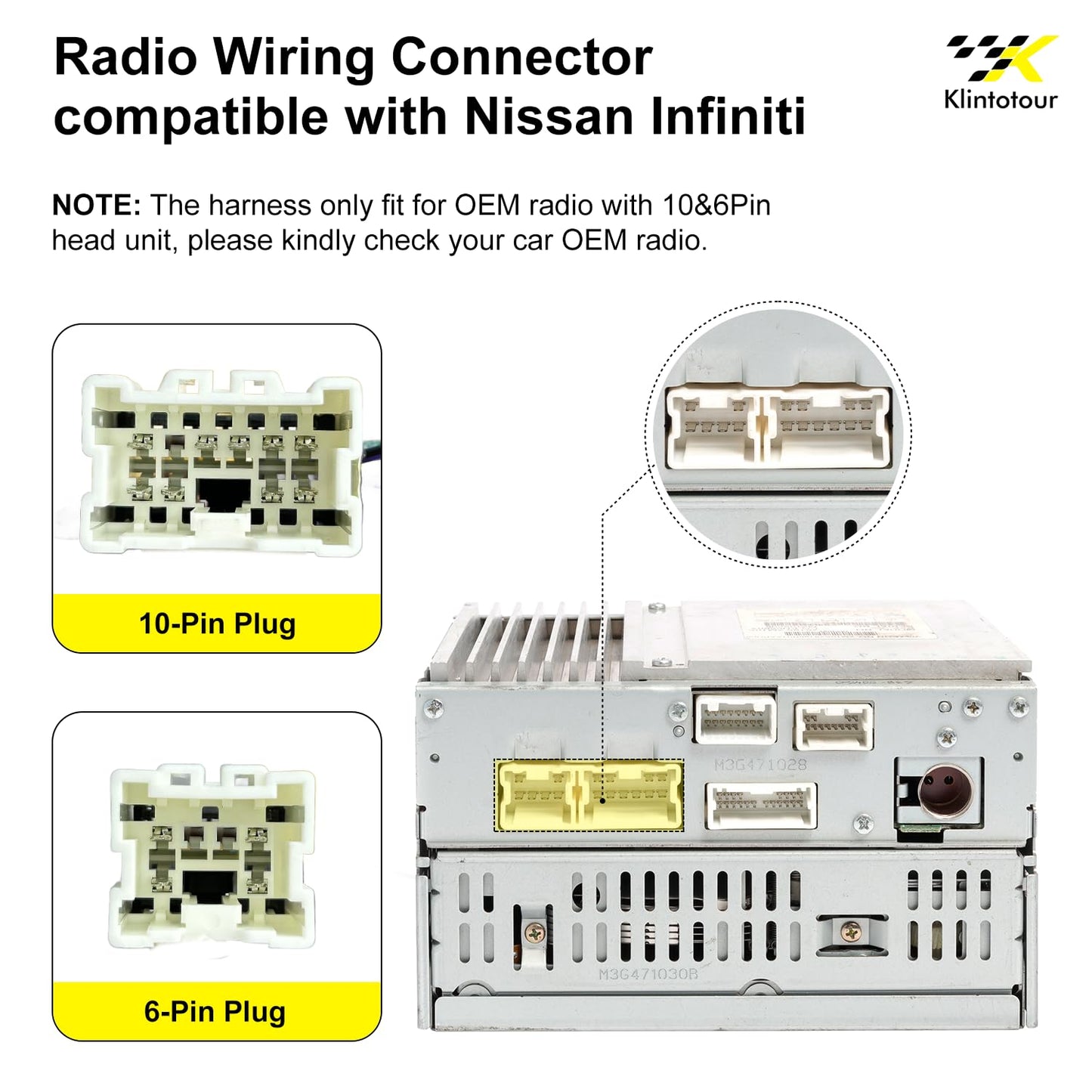 1995-2013/Infiniti 1997-2012, 16Pin 350Z FX35 G35 Aftermarket Radio Wiring Adapter Compatible with Nissan Android Car