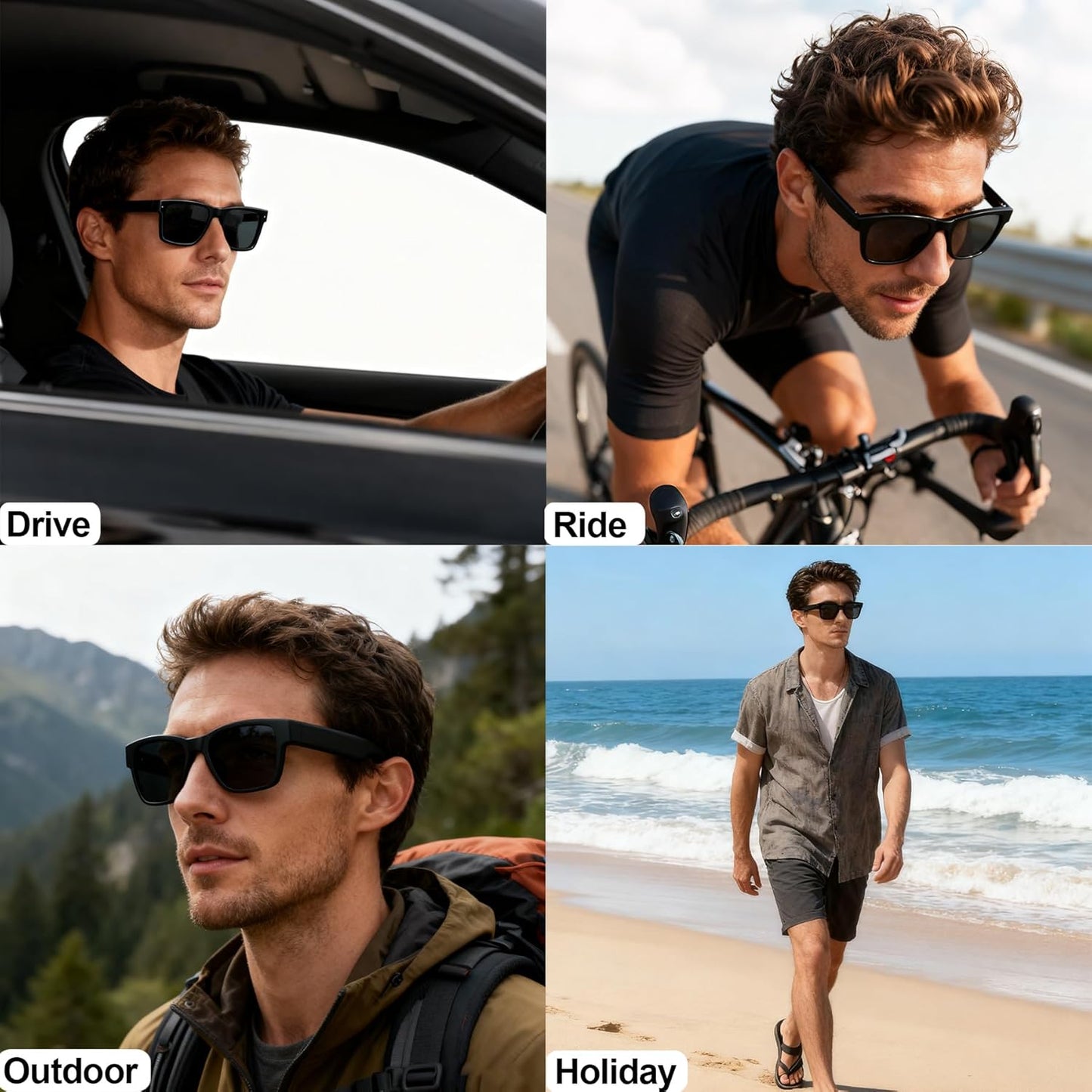 XOOMEER 160+Languages AI Smart Glasses with Color-Change Lenses Bluetooth Glasses for Men Women with Translation Voice