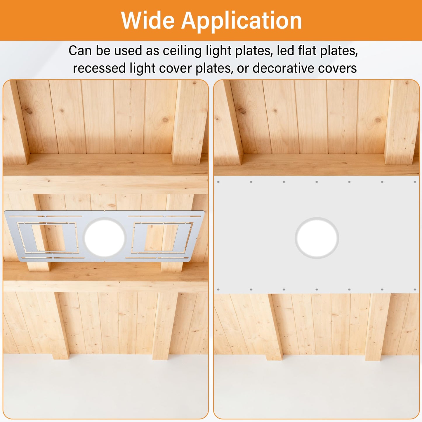 Neoaider 48 Pack New Construction Mounting Plate for 3/4/6 inch Recessed LED Light, Galvanized Steel Rough-in Wafer Light Bracket w/Symmetric Round Holes, LED Recessed Lighting Housing Plate