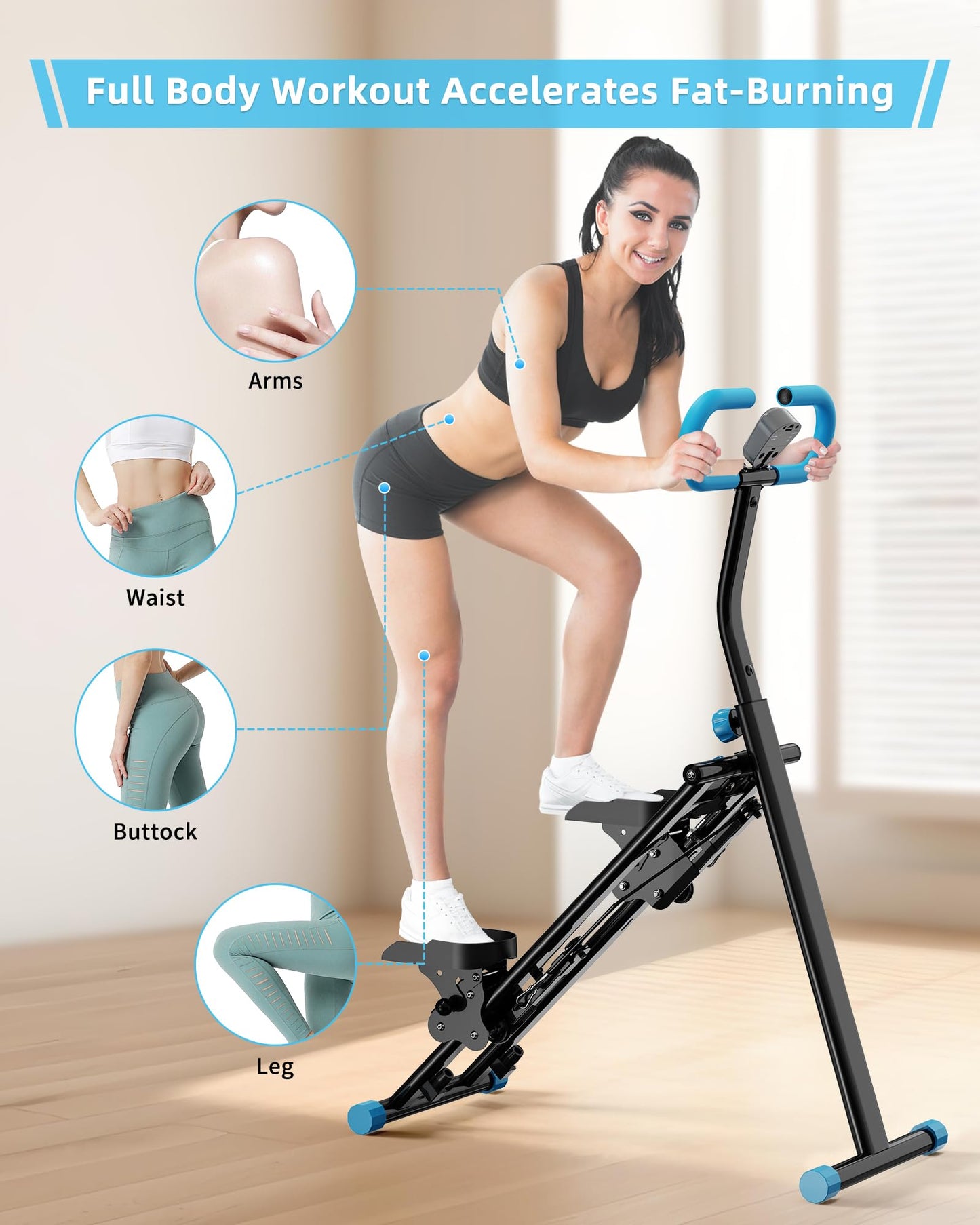 Stair Stepper for Home, Vertical Climber Workout Machine with Handlebar for Full Body Exercise Stair Climber Machine with Stable Frame & 3 Adjustable Height