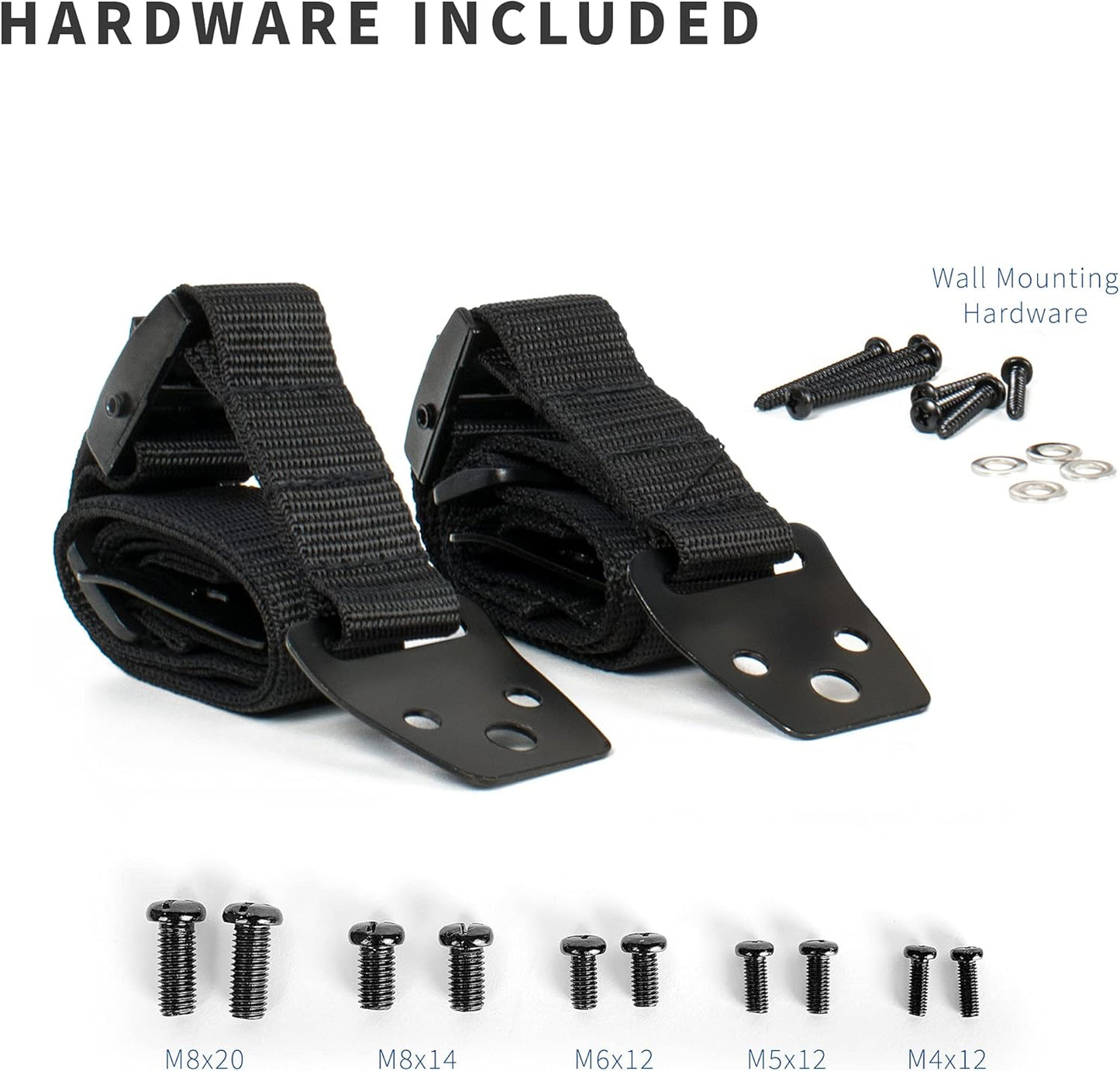 VIVO STAND-SK02 TV Anti-Tip Heavy Duty Dual Cable Kit, Non Tipping Safety Straps for Screens or Furniture Mounting