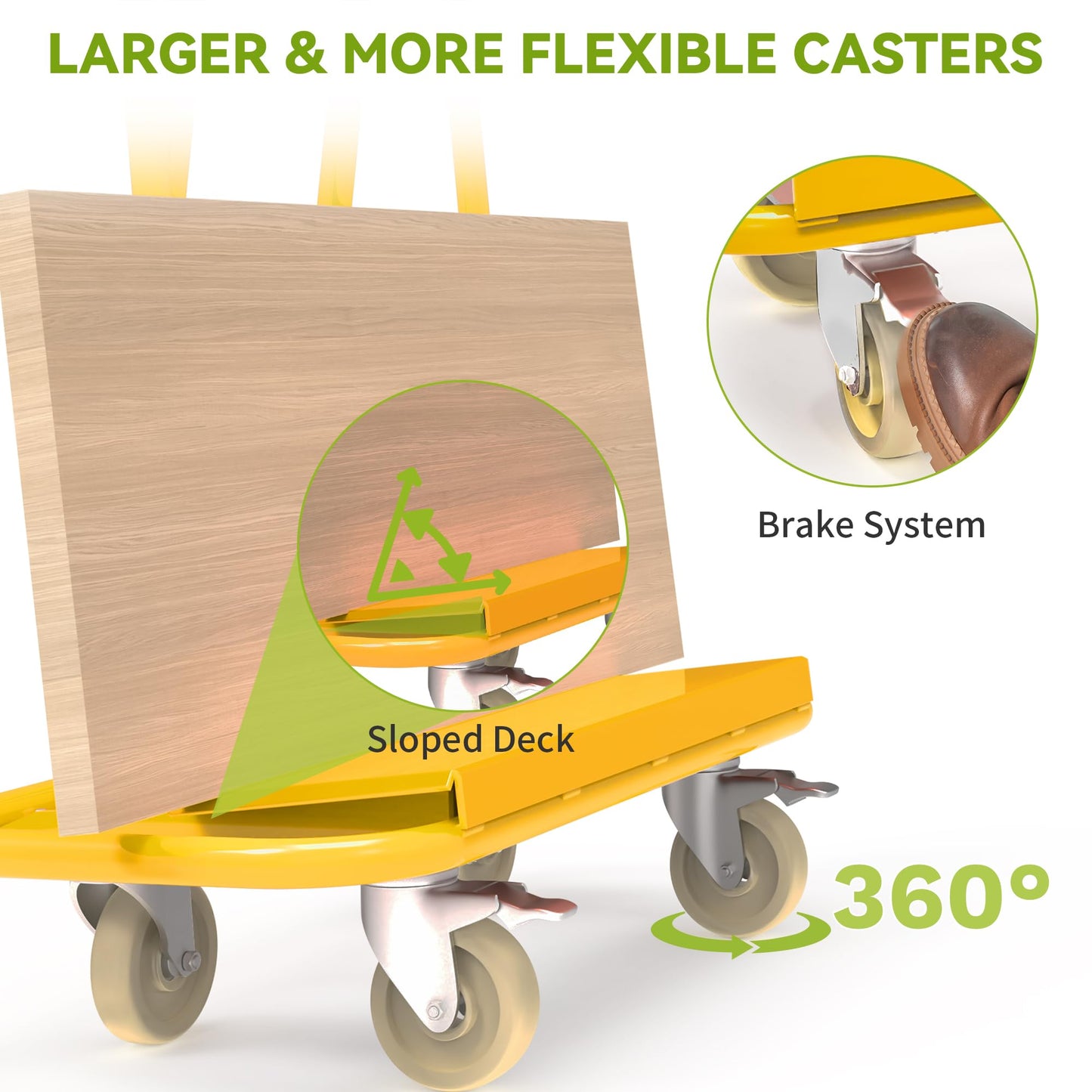 AUTOSAVER88 3000lbs Heavy Duty Drywall Cart, Drywall Sheet Cart, Heavy Duty Panel Dolly with 360° Swivel Wheels for Wall Panel, Sheetrock, Wood Panel, Ideal for Garage, Warehouse(45.3"L×22.4"W×46"H)