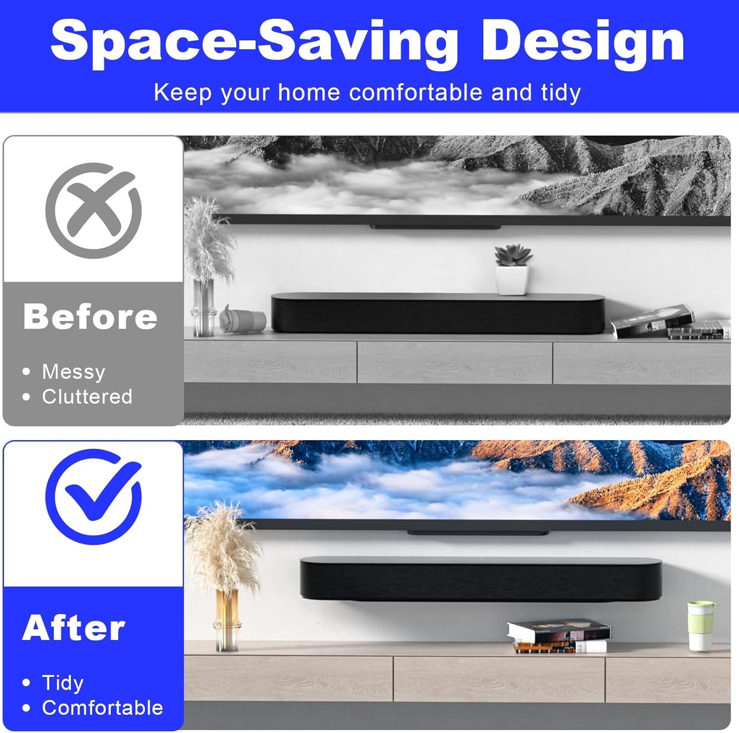 BYMECOST 1 2, Soundbar Mount for Sonos Beam, Heavy Duty Wall Mount Bracket Compatible with Gen & Gen Sonos Beam Sound