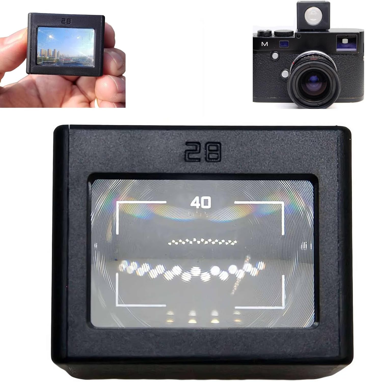 Generic 28mm 35/50 40 (40) Waist Level Viewfinder - Retropia Optical Waist Level Viewfinder, with or Frame Lines, Shoe