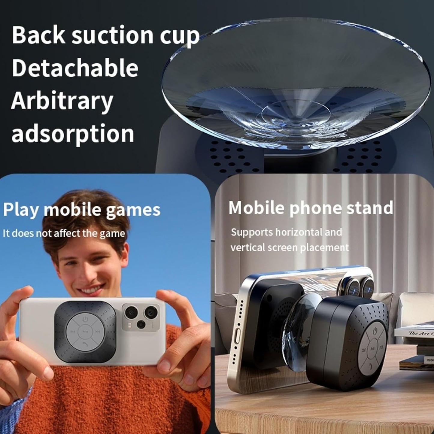 Densleonis Portable Bluetooth Shower Speaker, Wireless Water-Resistant Speaker with Suction Cup Bathroom Speaker