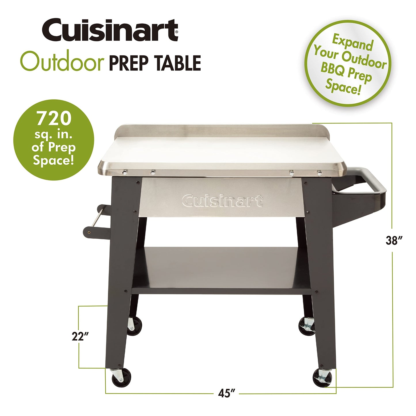 Cuisinart CPT-194 Outdoor Stainless Steel Grill Prep Table