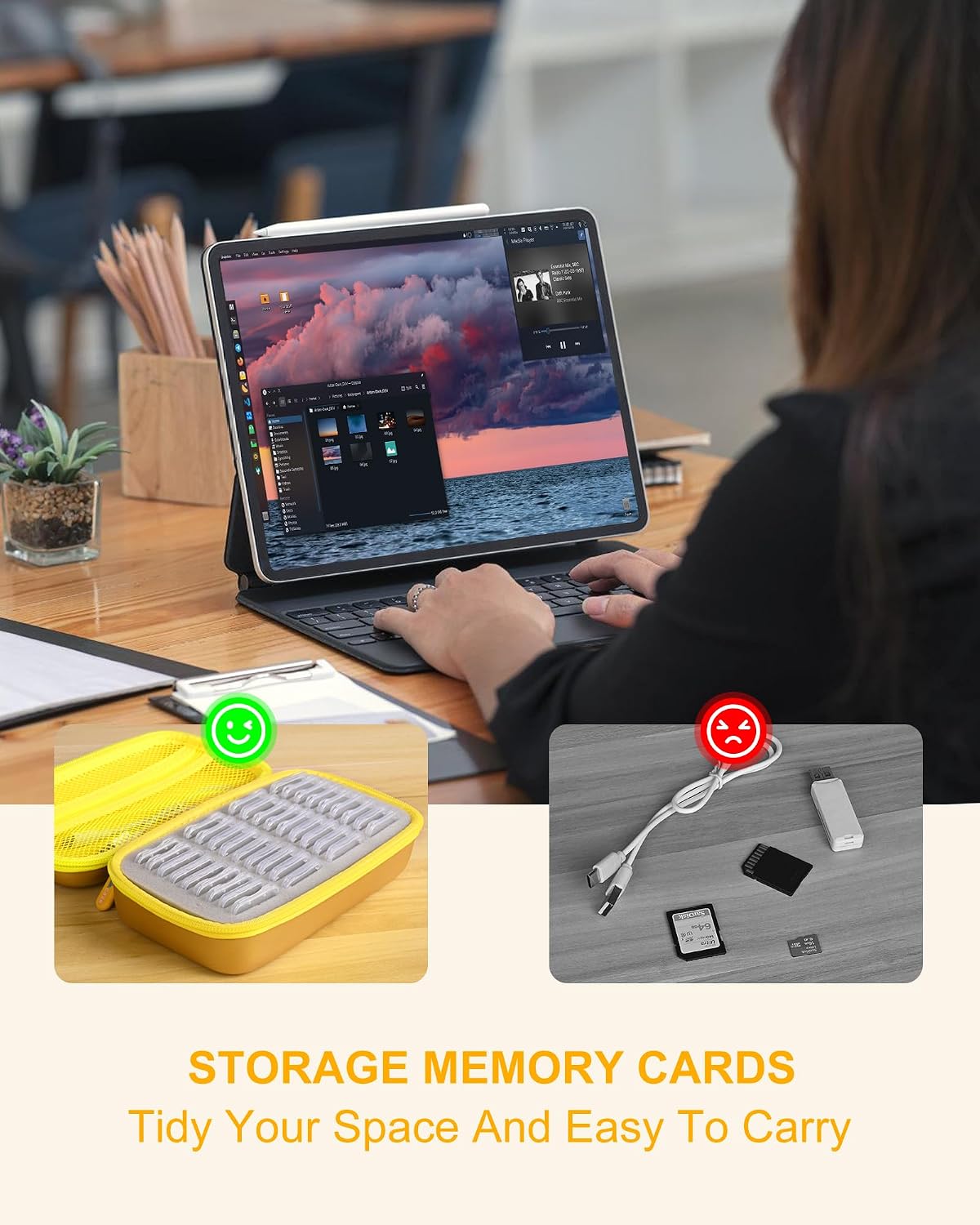 stukcaze 36 27 9 Stukkaze Memory Card Case - Water-Resistant & Anti-Shock Slot Holder, Micro SD & SD/SDHC/SDXC Cards