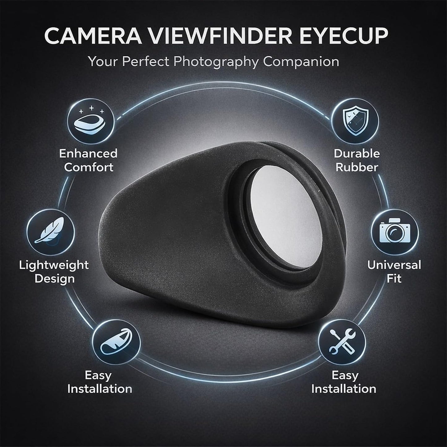 XZXCVN SD1000 MC1500 MC2500 Camera Viewfinder Eyecup Rubber Eye Cup Replacement for - Durable Material, Easy