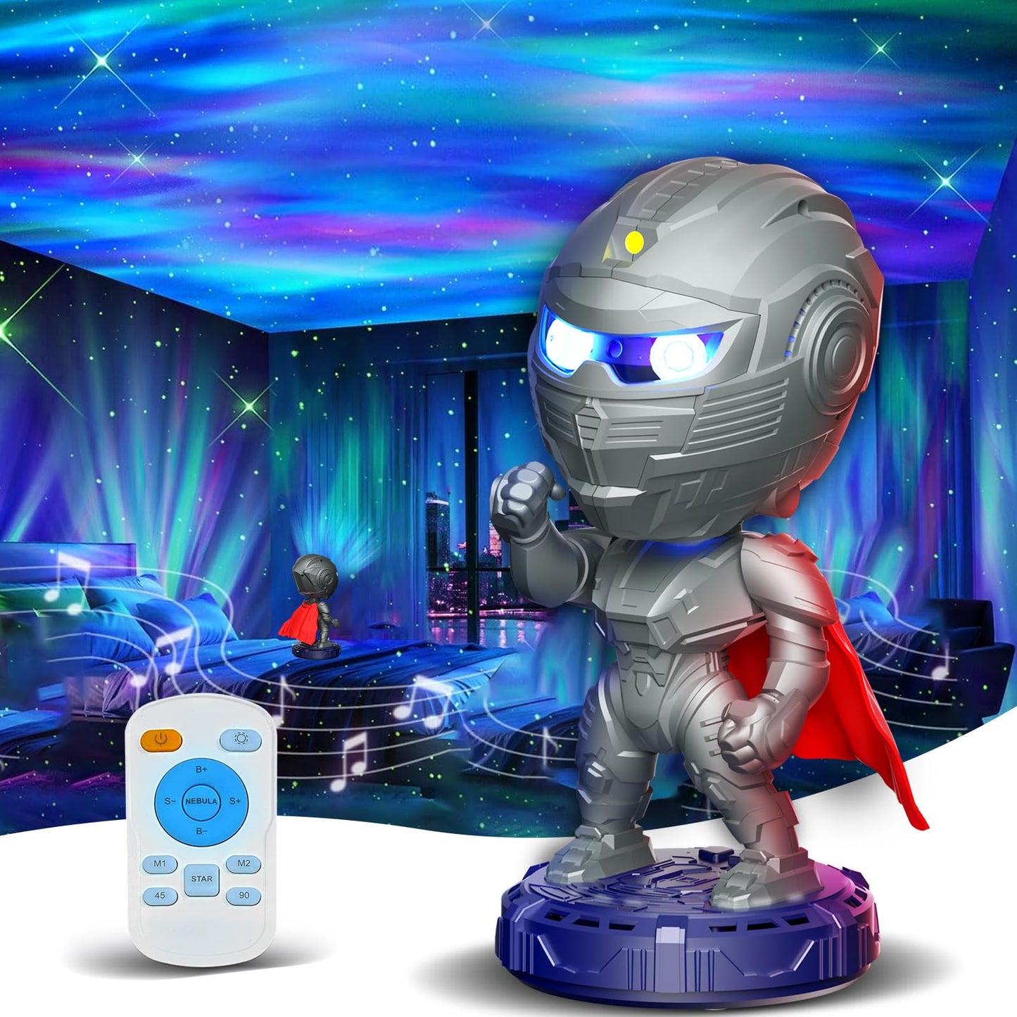 Star Projector Galaxy Night Light - Astronaut Space Projector, Star Projector LED Lights for Room Decor, Gift for Kids Teen Children Adults