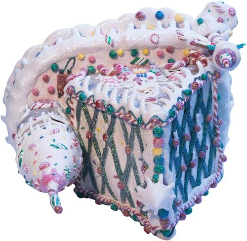 Kurt Adler Gingerbread Inn Decoration - 13-Inch Claydough Design with C7 Bulb Lighting