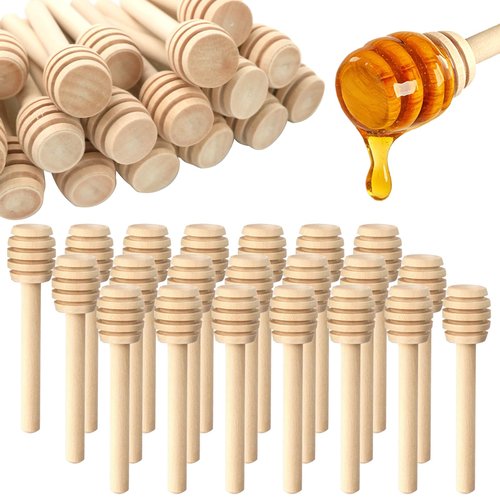 600 Pcs Mini Honey Sticks, 3 Inch Wooden Honey Dipper, Small Honeycomb Sticks, Honeys Stirrers for Honey Jar as Wedding Party Favors, Wooden Gifts