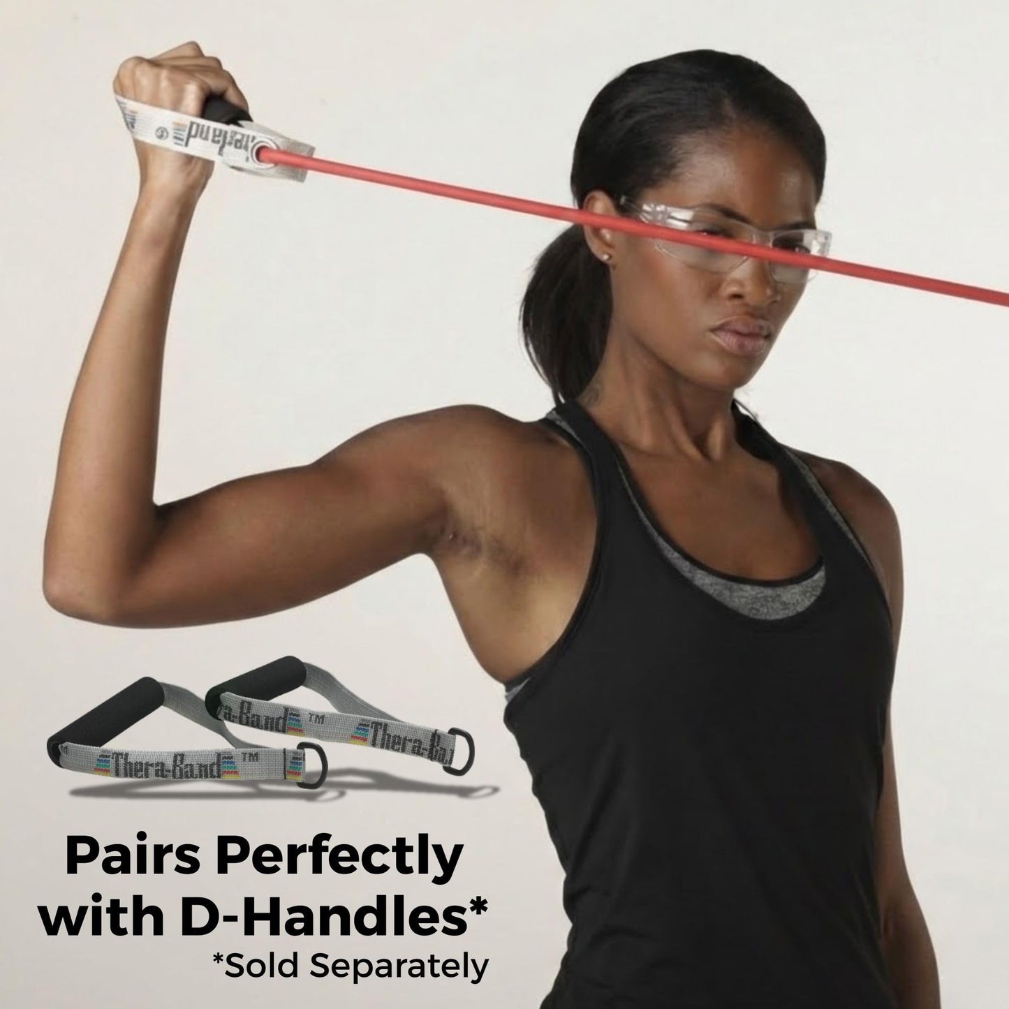 THERABAND Latex Resistance Tubing, Red, Medium Level 2, 25 ft Roll, Professional Grade for Upper and Lower Body Workouts, Cut-to-Length, Color-Coded Resistance Levels