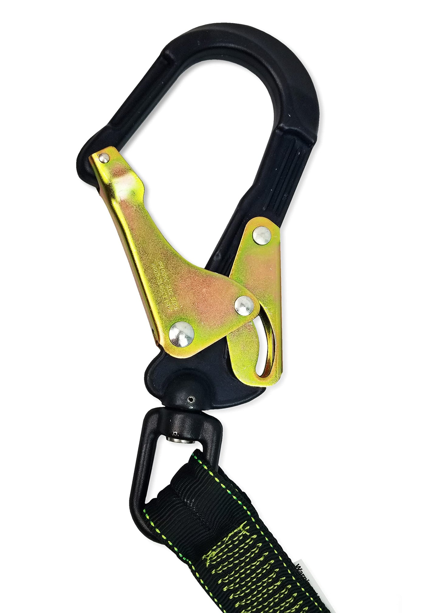 Frontline LIS62RA Elastic Double Leg 6' Lanyard with Aluminum Rebar Hooks | Twin Lanyard 1 Snap Hook and 2 Rebar Hook Ends | ANSI & OSHA Compliant Fall Protection | 6000 lbs. Min. Breaking Strength
