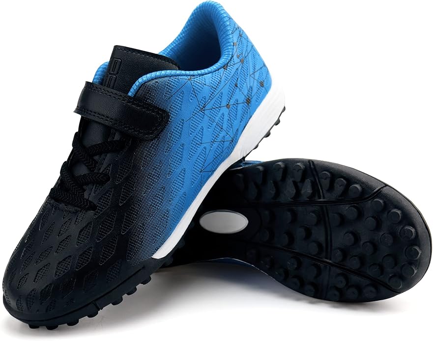 brooman Kids Indoor Soccer Shoes Boys Girls Soccer Cleats Athletic Turf Shoes