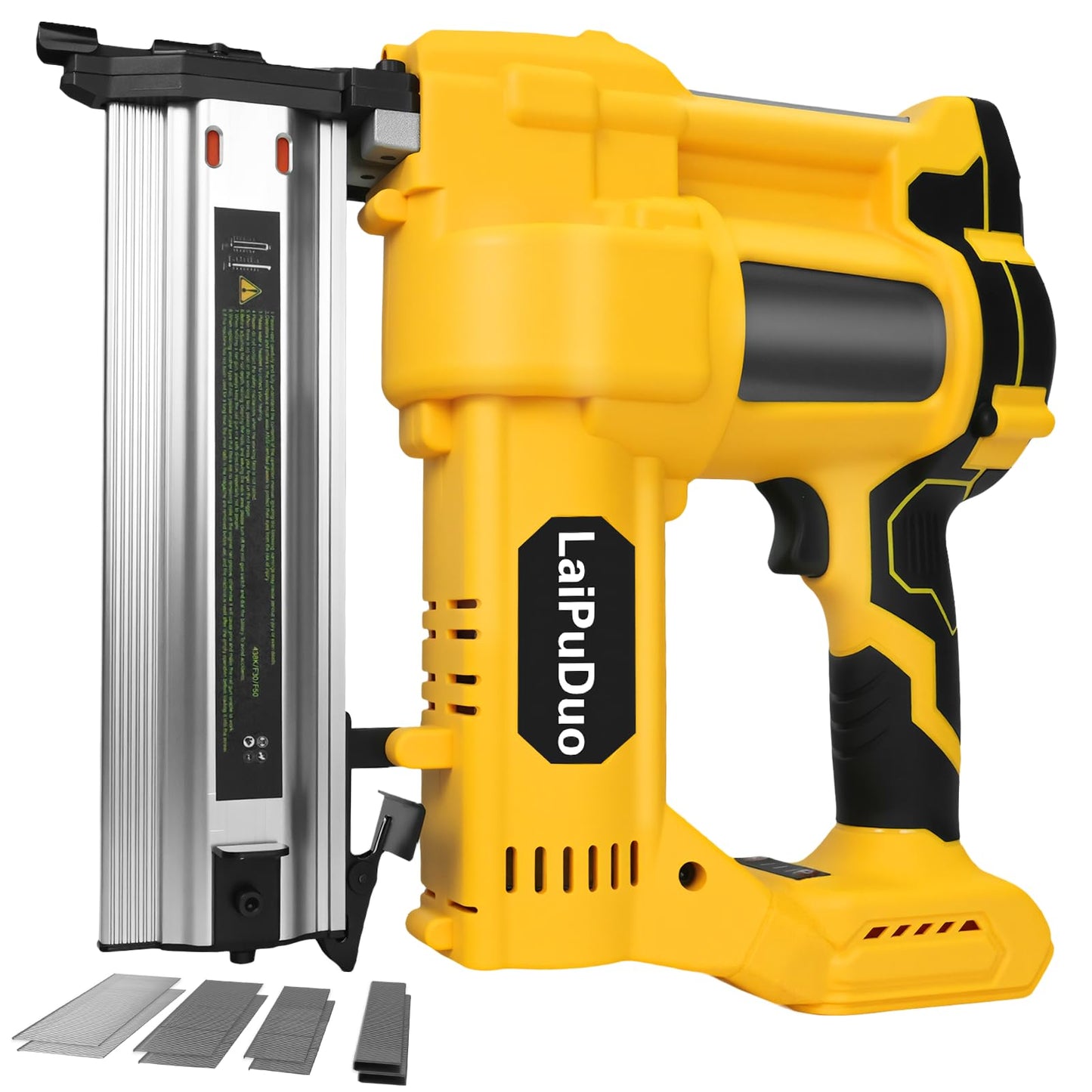 Cordless 2" Brad Nailer Compatible with DeWalt 20V Battery(No Battery), 2 in 1 18GA Nail Gun/Staple Gun with 800 Nails & Staples, Battery Power Nail Gun for Woodworking, Home Improvement