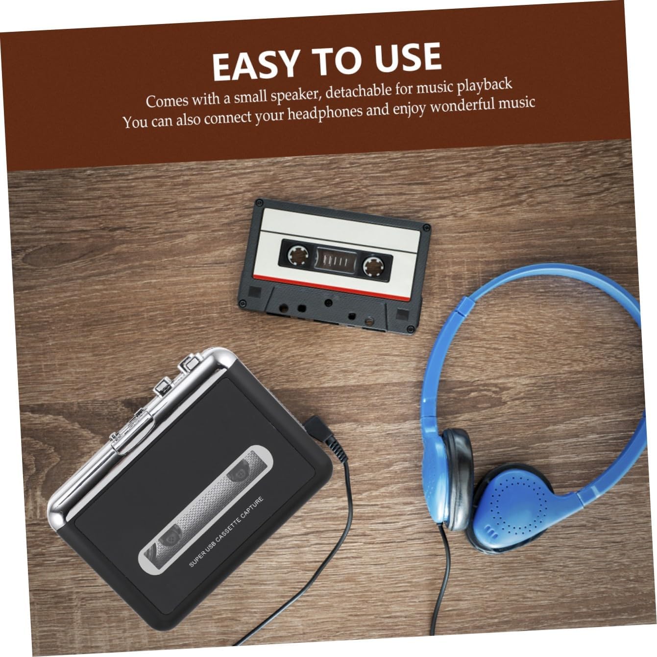Cassette MP3 DOITOOL to Converter Built-in Speaker USB Tape Player for Music Conversion Portable Audio Digital