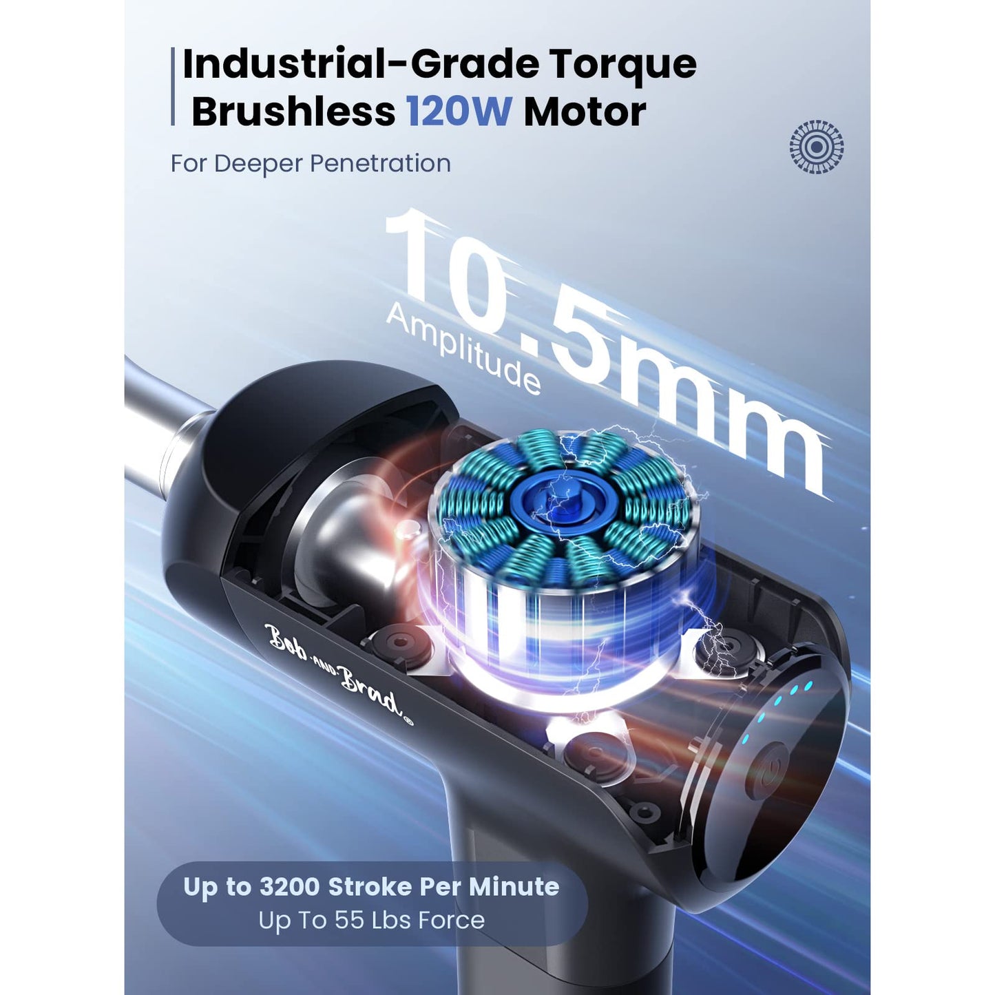 BOB AND BRAD X6 Pro Massage Gun Deep Tissue Percussion with Metal Head Therapy, Professional Muscle Massage Gun for Athletes, Electric Massager Gun for Pain Relief,Christmas Gift for Men Women Dad Mom