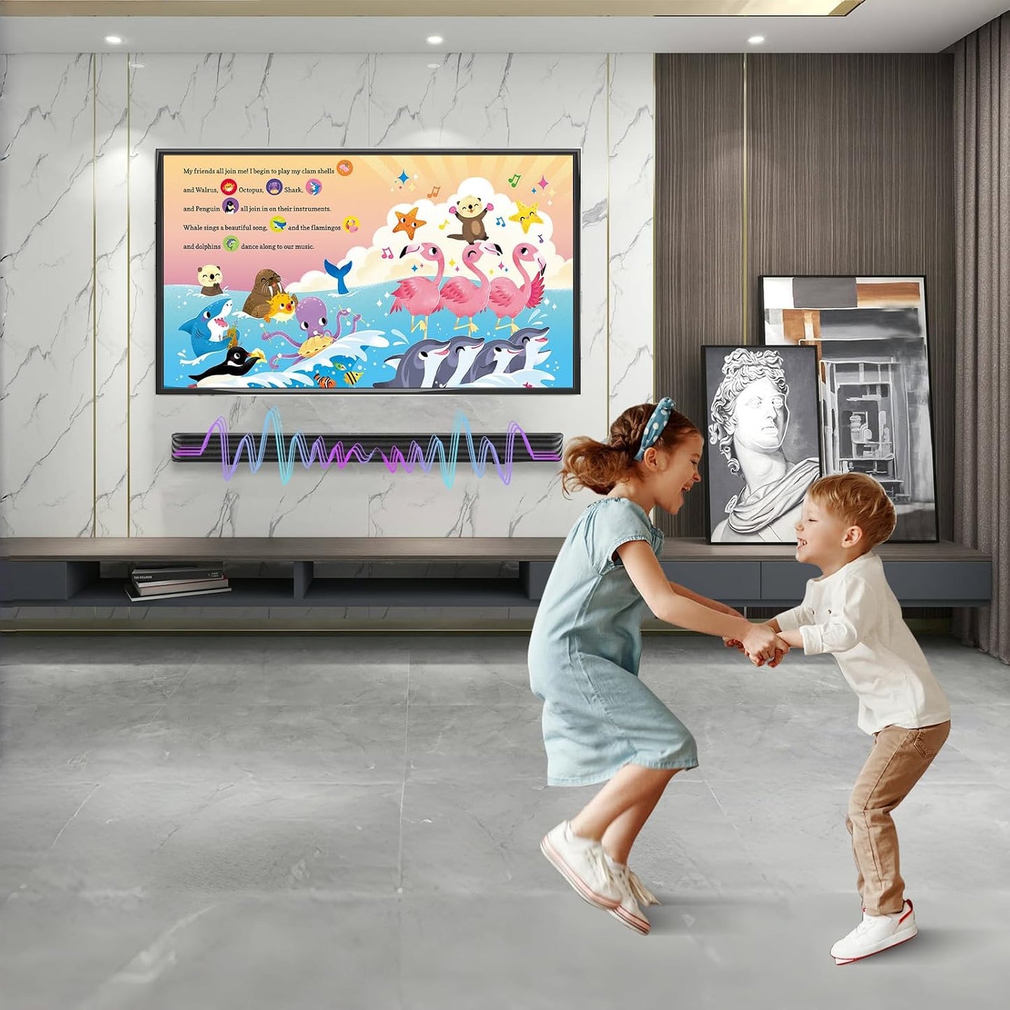 STORAGBT S400 Soundbar Wall Mount for Sony Surround Soundbar, Including a Glow in The Dark Remote Control Cover