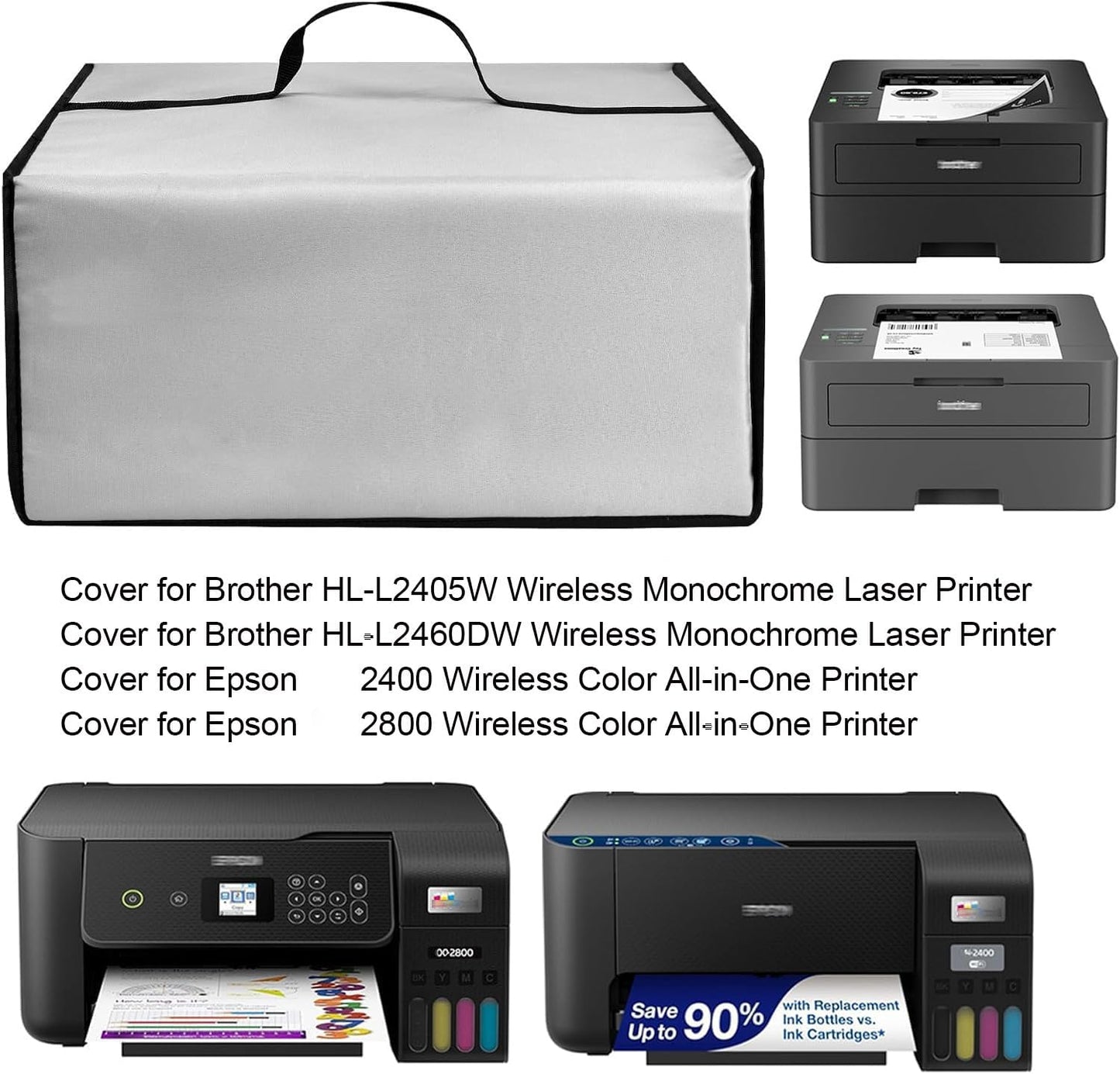 ET-2800/ET-2400/for HL-L2460DW/HL-L2405W Printer Dust Cover Tablet Copier Cover Waterproof Anti-Static Mobile Phone